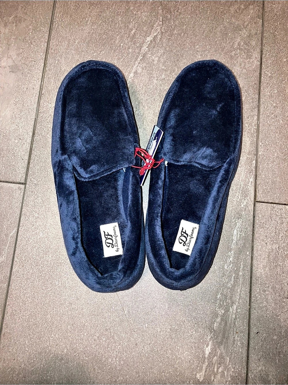 Dearfoams DFBCM 40959 Blue Slippers Size M (9-10) NWT